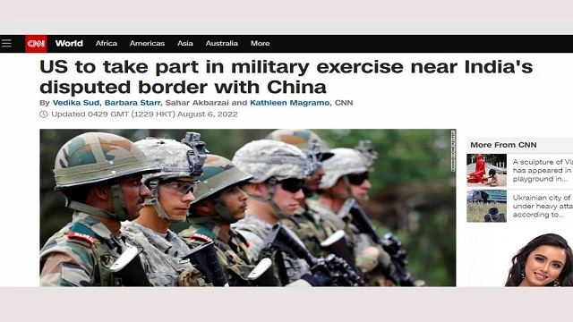 চীন সীমান্তে যৌথ সামরিক মহড়া চালাবে ভারত-যুক্তরাষ্ট্র
