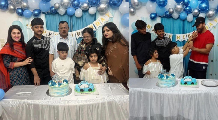 দিনে আবেগী বার্তা, রাতে ছেলের জন্য একসঙ্গে শাকিব-অপু