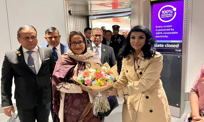 ওয়াশিংটন ডিসি থেকে লন্ডন পৌঁছেছেন প্রধানমন্ত্রী