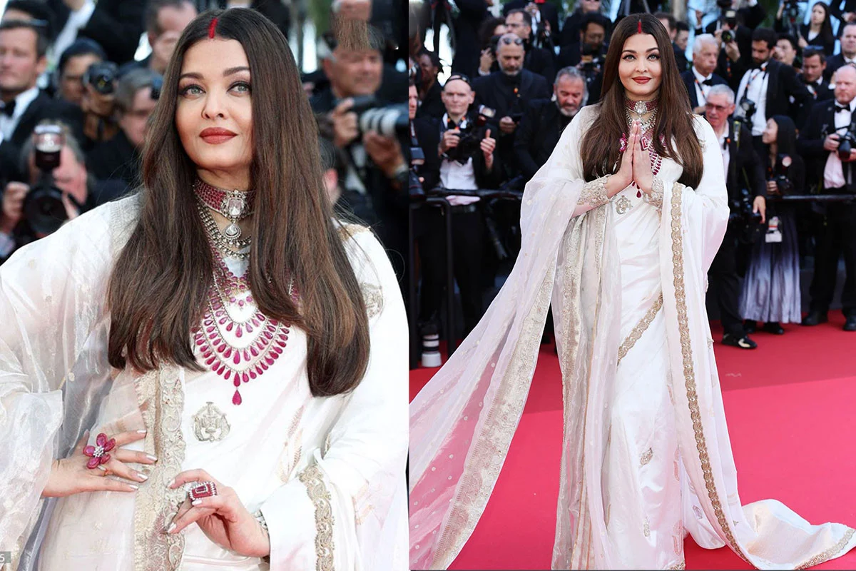 রাজকীয় সাজে কান উৎসবে ঐশ্বরিয়া