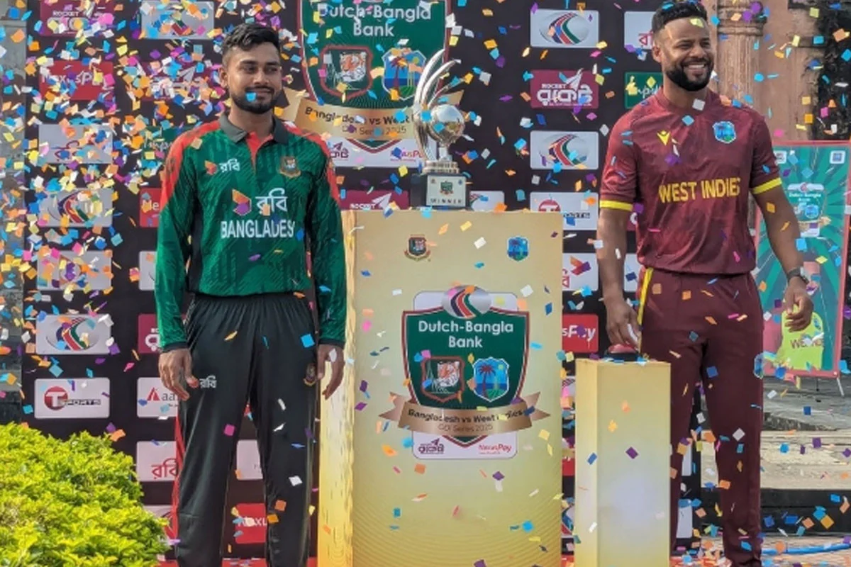 বাংলাদেশ-ওয়েস্ট ইন্ডিজ সিরিজের ট্রফি উন্মোচন