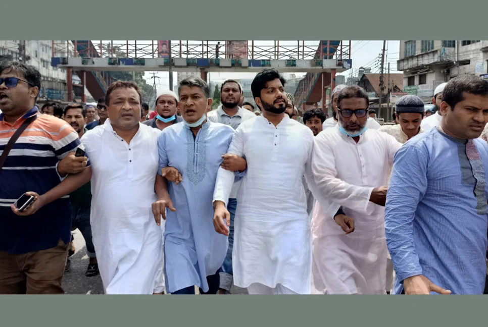 রাজধানীতে ইশরাকের নেতৃত্বে বিক্ষোভ মিছিল