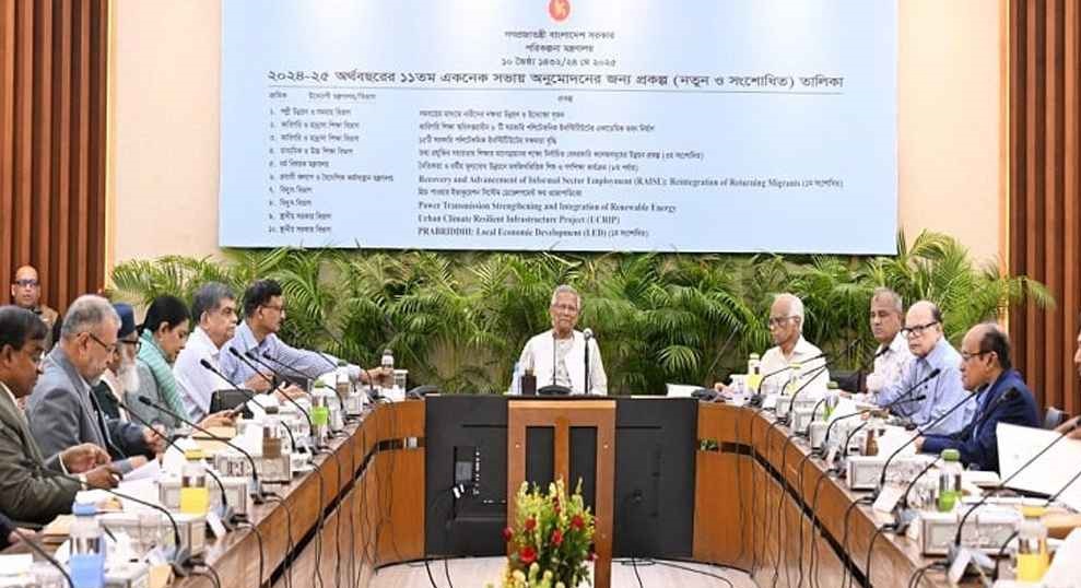 প্রধান উপদেষ্টার সভাপতিত্বে একনেক সভা অনুষ্ঠিত