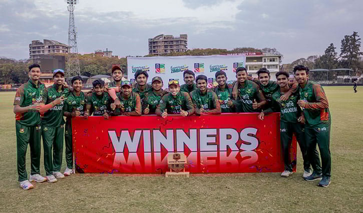 রিজানের অলরাউন্ড নৈপুণ‌্যে বাংলাদেশের শিরোপা