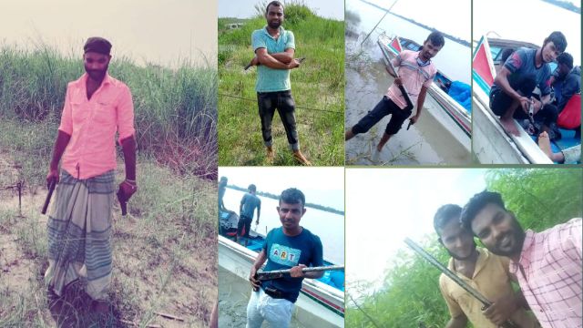 অস্ত্র হাতে মেঘনা ও পদ্মা নদীর জলদস্যুদের ছবি ভাইরাল
