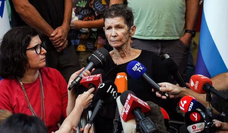 মুক্তির পর ইসরায়েলি নারী বললেন, হামাস ভালো আচরণ করেছে