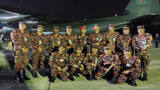 তুরস্ক থেকে ফায়ার সার্ভিসের উদ্ধারকারী দল দেশে ফিরলো