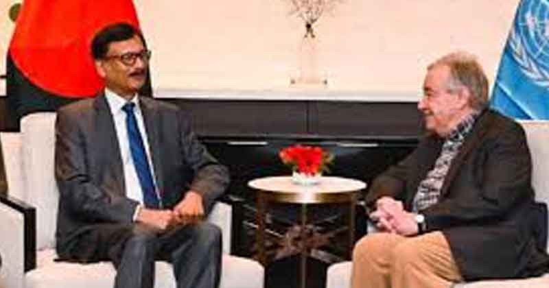 পররাষ্ট্র উপদেষ্টার সঙ্গে জাতিসংঘ মহাসচিবের বৈঠক 