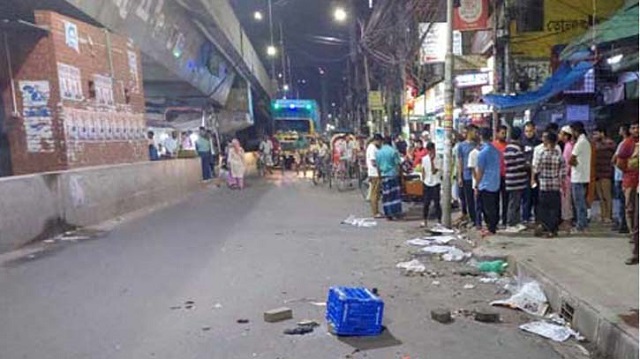 রাজধানীর দিলু রোডে ককটেল বিস্ফোরণ