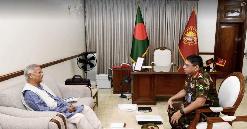 প্রধান উপদেষ্টার সঙ্গে সেনাপ্রধানের সাক্ষাৎ