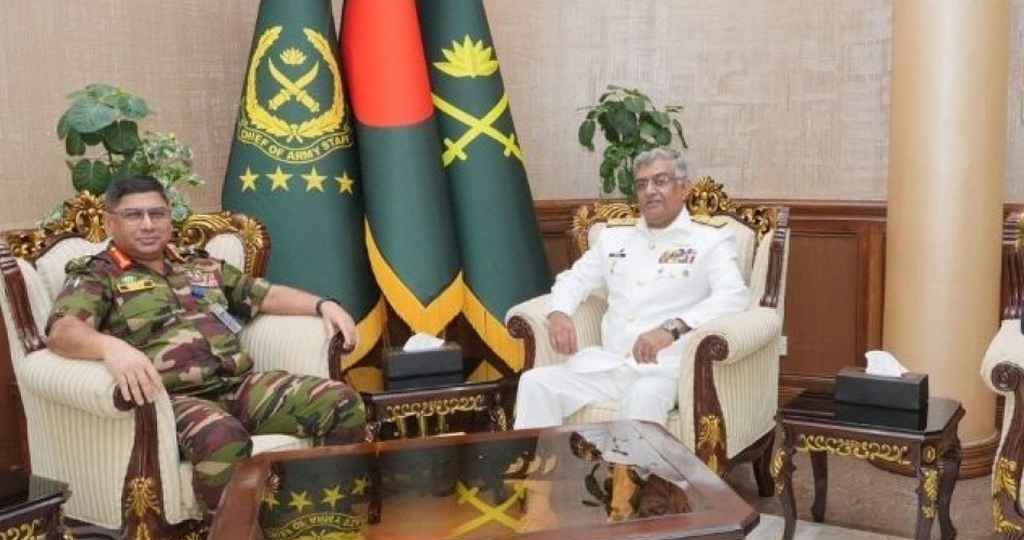 সেনাপ্রধানের সঙ্গে পাকিস্তান নৌবাহিনী প্রধানের সৌজন্য সাক্ষাৎ