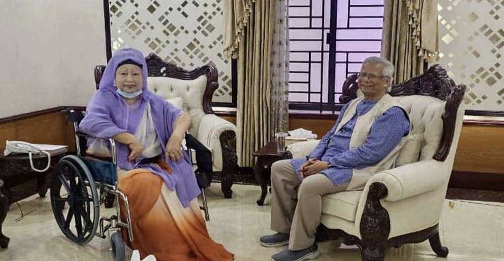 প্রধান উপদেষ্টা ও খালেদা জিয়ার একান্ত আলাপ