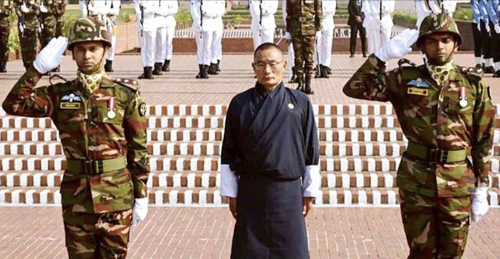 সাভার স্মৃতিসৌধে ভুটানের প্রধানমন্ত্রীর শ্রদ্ধা