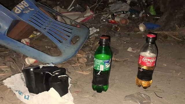 বিএনপি কার্যালয়ের সামনে থেকে পেট্রোল বোমা উদ্ধার