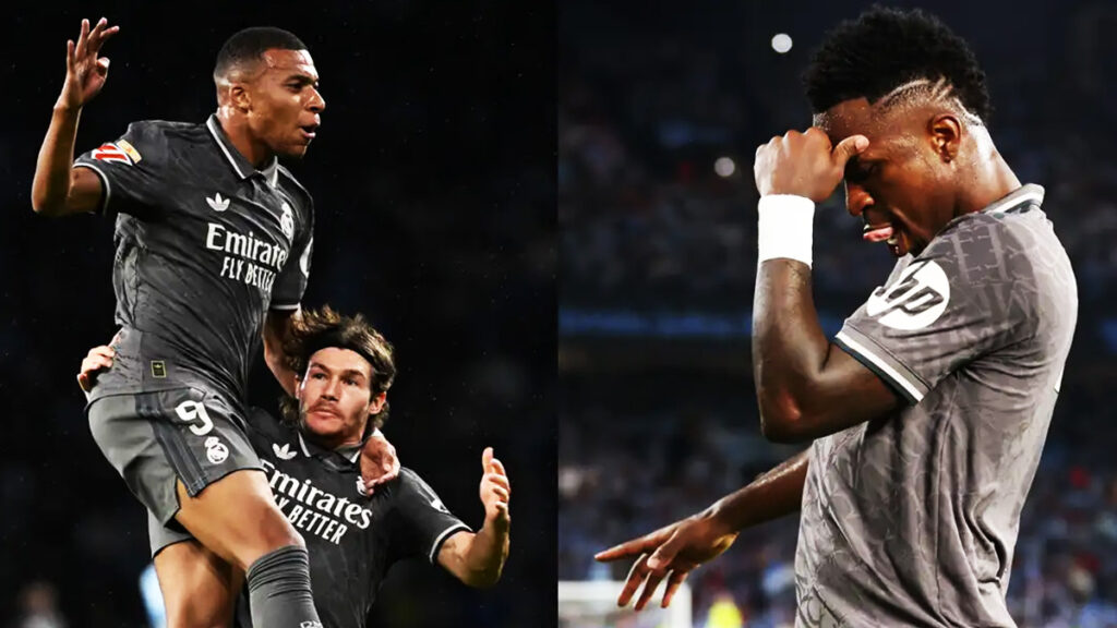 এমবাপ্পে-ভিনিসিয়ুসের গোলে বার্সার পাশেই রিয়াল