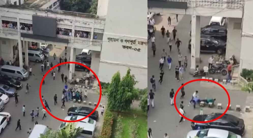 সচিবালয়ে ঢুকে পুলিশ সদস্যকে পেটালেন শিক্ষার্থীরা, ভিডিও ভাইরাল