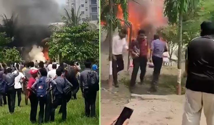 উত্তরায় বিমান বিধ্বস্ত, হতাহতের শঙ্কা