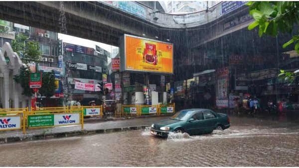 Waterloggin Dhaka Car