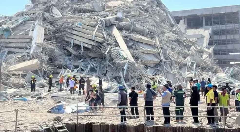 মিয়ানমারের ৭.৭ মাত্রার ভূমিকম্প, ব্যাংককে ধসেপড়া ভবনে আটকা ৪৩