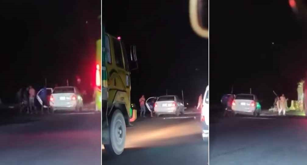 মহাসড়কে গাড়ি থামিয়ে দুর্ধর্ষ ডাকাতি, ভিডিও ভাইরাল