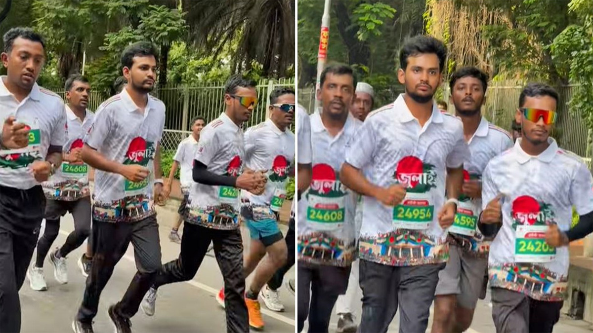 প্রতীকী ম্যারাথনে দৌড়ালেন আসিফ মাহমুদ
