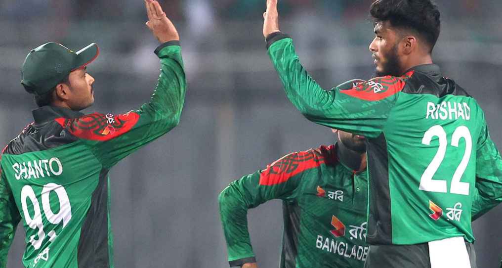 রিশাদের ৬ উইকেট, জয়ে ফিরলো বাংলাদেশ