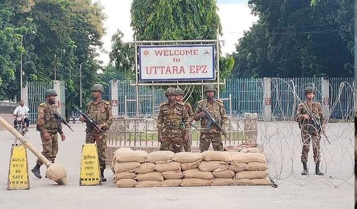 উত্তরা ইপিজেডে সংঘর্ষ ও শ্রমিক নিহতের ঘটনায় সব কারখানা বন্ধ