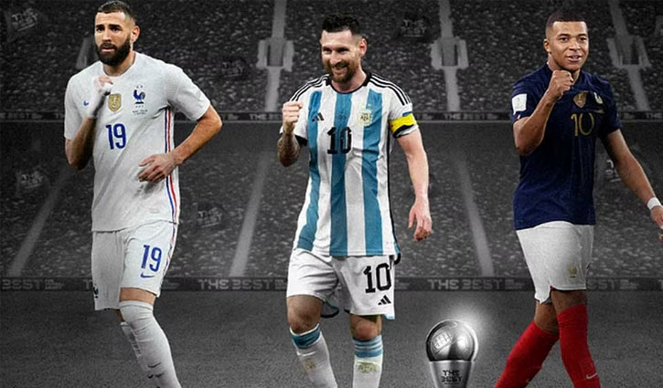 ফিফা বর্ষসেরার লড়াইয়ে মেসি-বেনজেমা-এমবাপ্পে