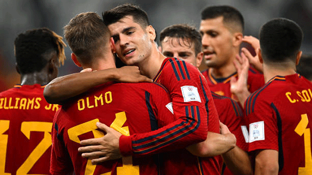 কোস্টারিকার জালে স্পেনের ৭ গোলের উৎসব