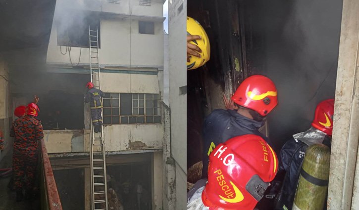 রাজধানীর লালবাগে মিষ্টির দোকানে ভয়াবহ আগুন