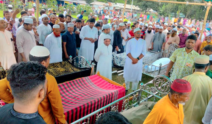 সড়ক দুর্ঘটনায় নিহত ৬ জনের জানাজা, শোকে ভাসছে গাজীপুর