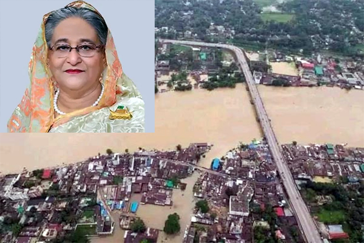 হেলিকপ্টারে বন্যা পরিস্থিতি দেখবেন প্রধানমন্ত্রী