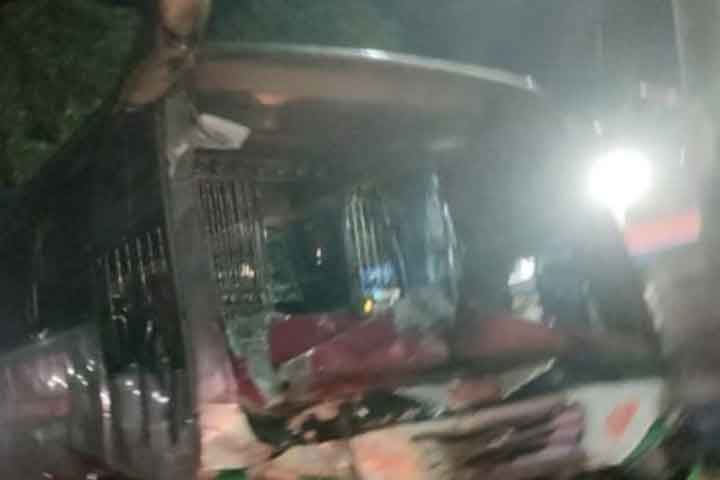 বাস-ট্রাক মুখোমুখি সংঘর্ষে চালক নিহত, প্রাণ গেল ৮ গরুর