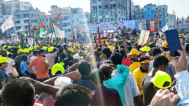 নির্ধারিত সময়ের আগেই রংপুরে বিএনপির সমাবেশ শুরু