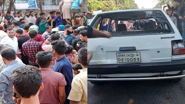 ধাক্কা দিয়ে ফেলে নারীকে টেনেহিঁচড়ে মারল গাড়ি, চালককে গণপিটুনি