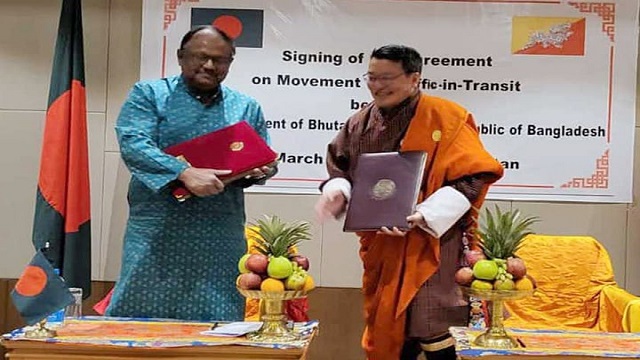 বাংলাদেশ-ভুটানের মধ্যে যুগান্তকারী ট্রানজিট চুক্তি সই
