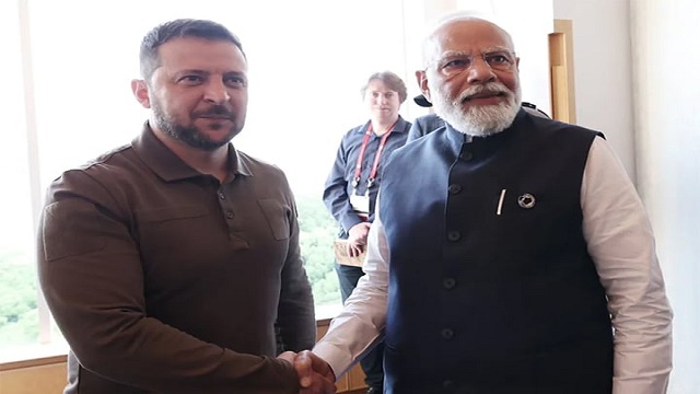 মোদির সঙ্গে সাক্ষাৎ করলেন জেলেনস্কি
