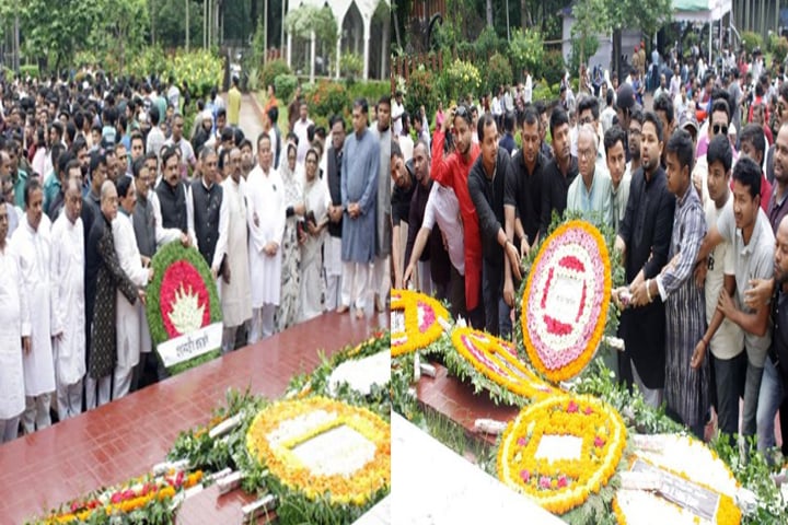 ফুলেল শ্রদ্ধায় জাতীয় কবিকে স্মরণ