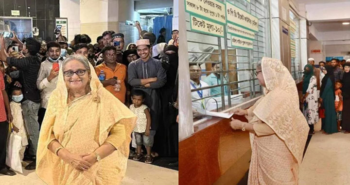 ১০ টাকায় চোখ পরীক্ষা করালেন প্রধানমন্ত্রী