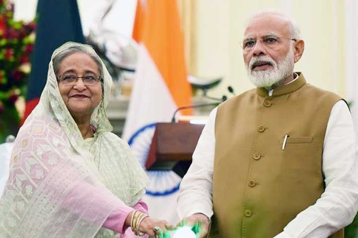 ৩ প্রকল্পের উদ্বোধন করলেন হাসিনা-মোদি