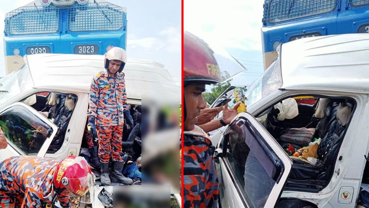 ৪ ঘণ্টা পর সেই মাইক্রোবাস অপসারণ, ঢাকা-চট্টগ্রাম ট্রেন চলাচল শুরু