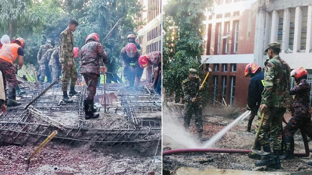 নির্মাণাধীন ভবনের ছাদ ধসে নিহত ২