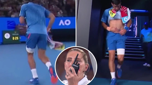 আম্পায়ারের অনুমতি না নিয়েই টয়লেটে গেলেন জোকোভিচ