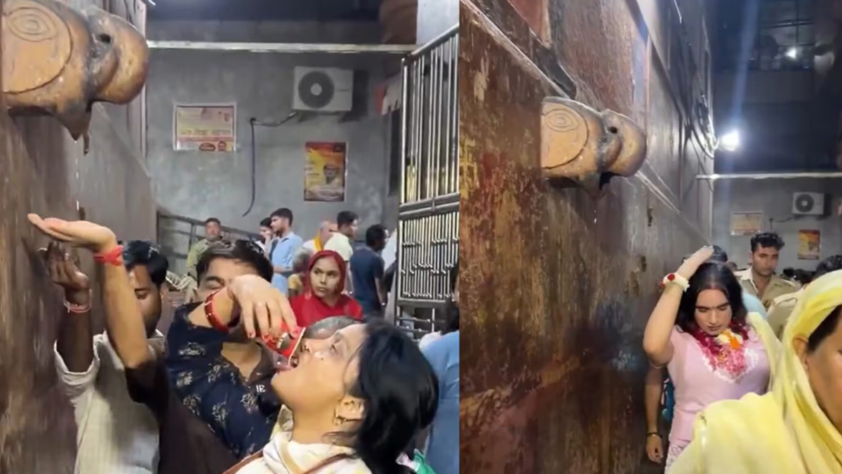 মন্দিরে ‘এসি’র পানি ‘চরণামৃত’ ভেবে পান করছেন ভক্তরা!