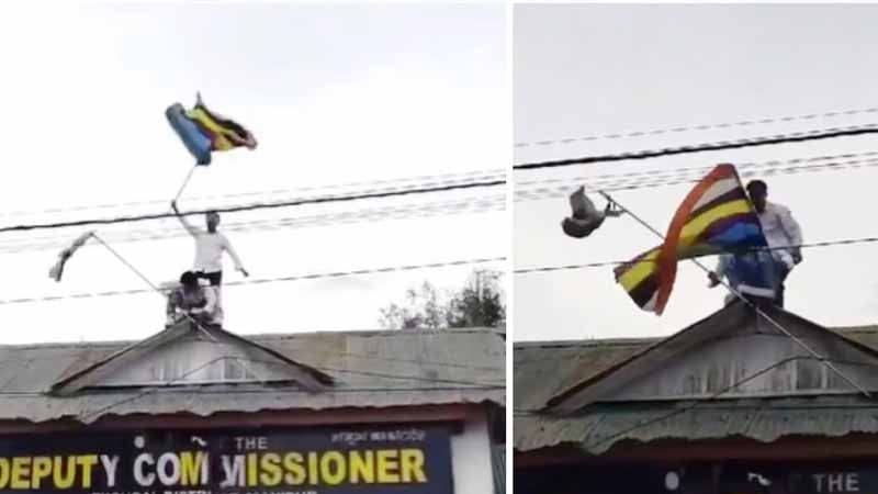 মণিপুরে শিক্ষার্থীরা নামালো ইন্ডিয়ান পতাকা