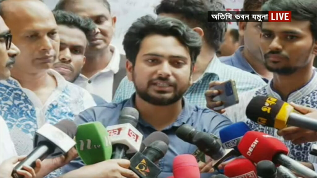 তিতুমীর কলেজের বিষয়ে ইতিবাচক সমাধানের প্রক্রিয়া চলমান : নাহিদ ইসলাম