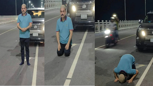 উদ্বোধনের পর বঙ্গমাতা সেতুতে গাড়ি থামিয়ে নামাজ পড়লেন তিনি