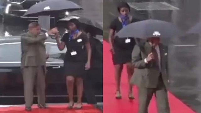 বৃষ্টির মধ্যে নারীর কাছ থেকে ছাতা ছিনিয়ে নিয়ে ট্রলের মুখে শেহবাজ