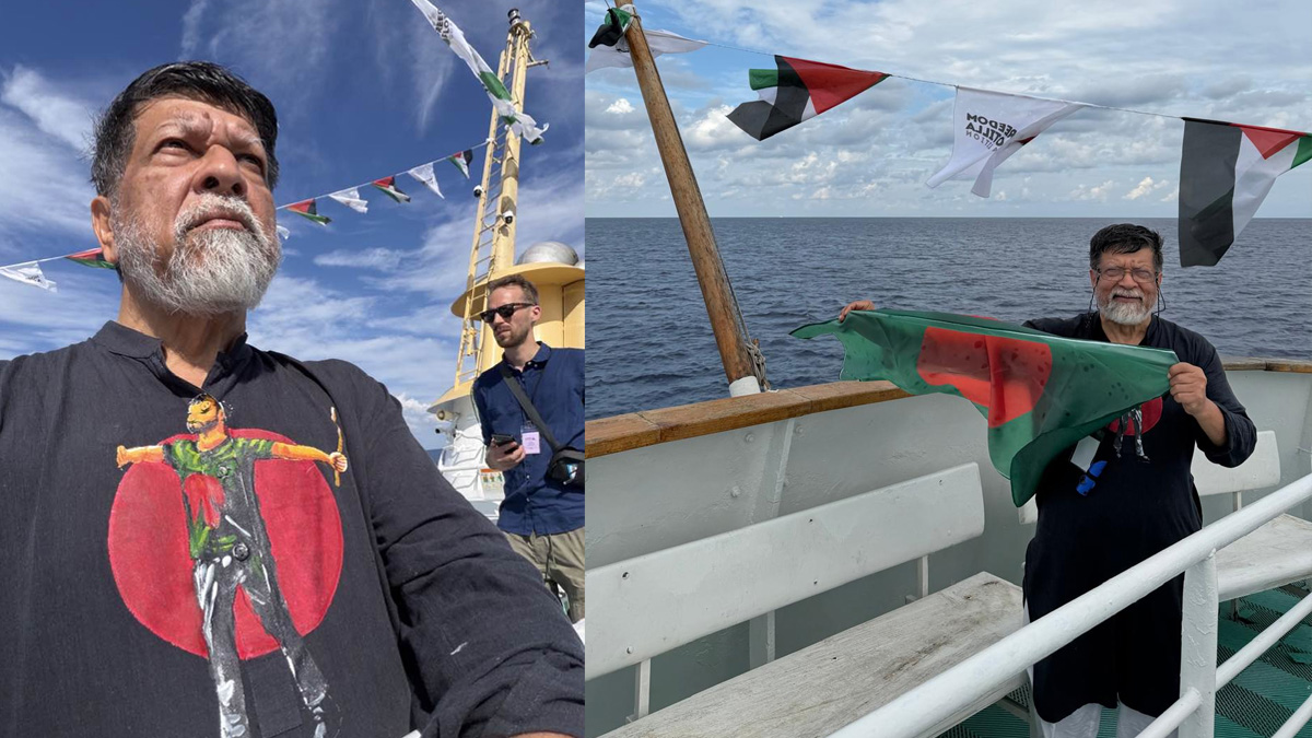 সুমুদ ফ্লোটিলার শেষ জাহাজ আটকের আগে শহিদুল আলমের ভিডিওবার্তা, যা বললেন