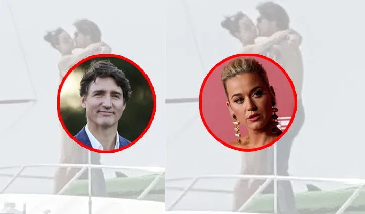 নীল সমুদ্রে চুম্বনে মগ্ন কেটি পেরি-জাস্টিন ট্রুডো